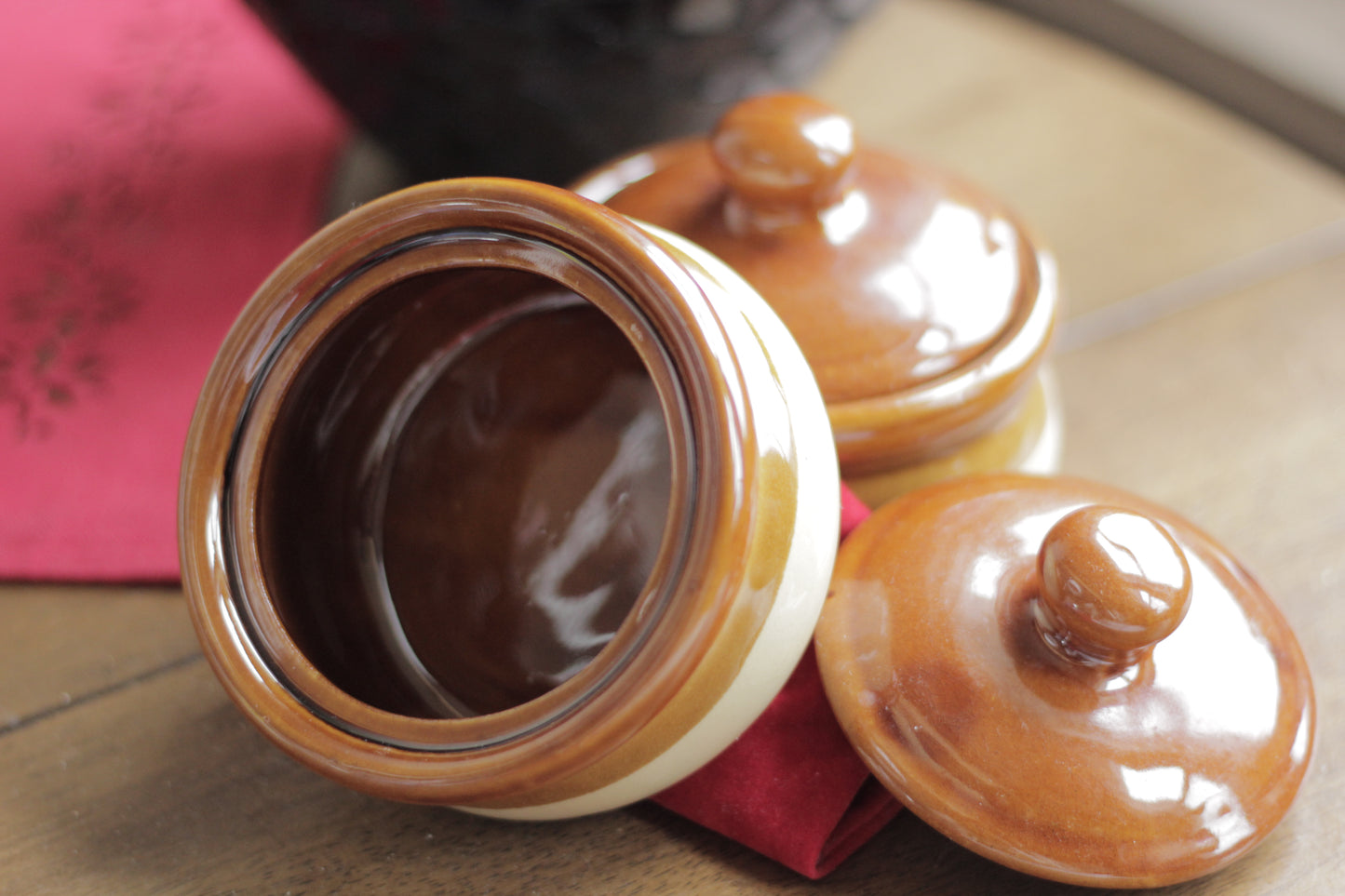 Glazed Ceramic Mini Artisan Soup Cauldrons